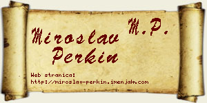 Miroslav Perkin vizit kartica